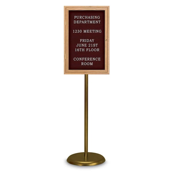 Corkboard, Double Door, Radius Frame, 42x32", Black/Burgundy